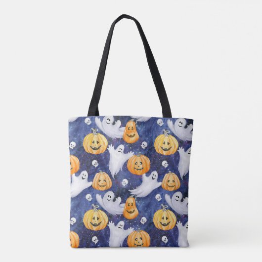 Halloween Wasserfarbmuster Tasche (Rückseite)