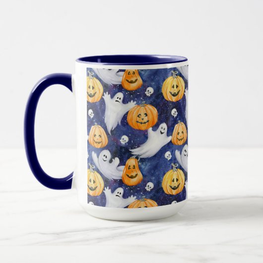 Halloween Wasserfarbmuster Tasse (Links)