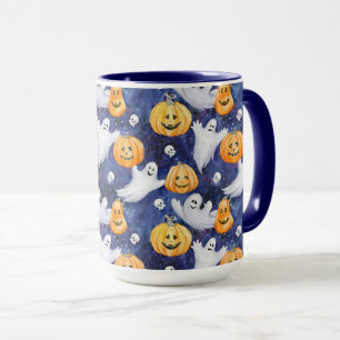 Halloween Wasserfarbmuster Tasse