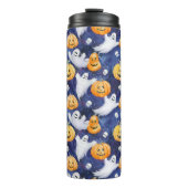 Halloween Wasserfarbmuster Thermosbecher (Vorderseite)