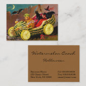 Halloween-Wassermelone-Zug Visitenkarte (Vorne/Hinten)