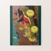 Halloween-Wassermelonen-Kutsche Puzzle (Vertikal)