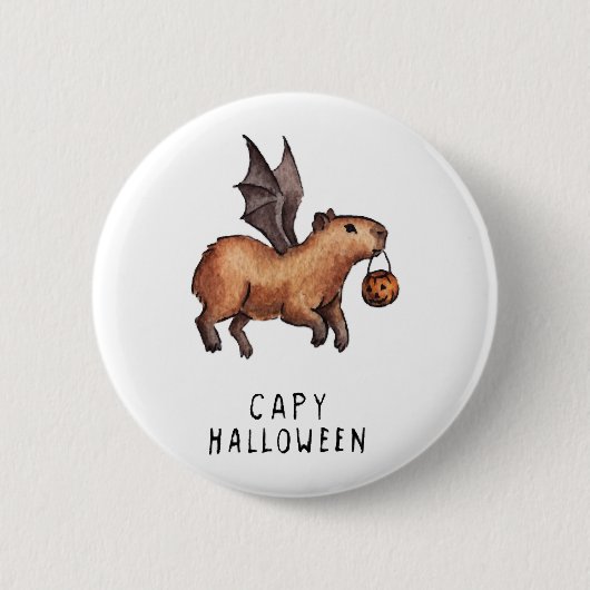 Halloween Wasserschwein Button (Vorderseite)