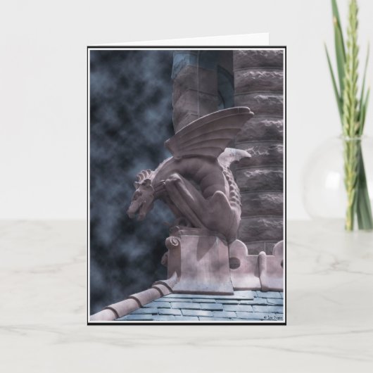 Halloween-Wasserspeier Karte (Vorderseite)