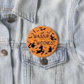 Halloween "Wassup Hexen?" Button (Beispiel)
