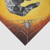 Halloween Watercolor Mops Hundespinne Seidenpapier (Detail)