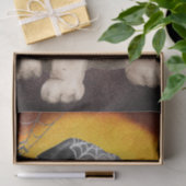 Halloween Watercolor Mops Hundespinne Seidenpapier (Geschenk)