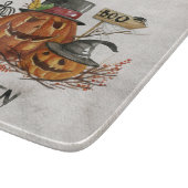 Halloween Watercolor Pumpkin Scene "Boo" Schneidebrett (Ecke)
