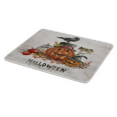 Halloween Watercolor Pumpkin Scene "Boo" Schneidebrett (Ecke)