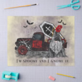 Halloween Watercolor Truck Gnome Seidenpapier (Basteln)