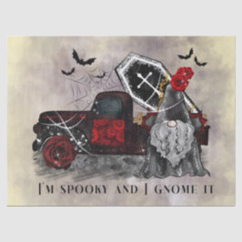Halloween Watercolor Truck Gnome Seidenpapier
