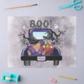 Halloween Watercolor Truck Gnomes Seidenpapier (Basteln)