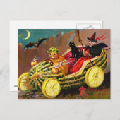 Halloween Watermelon Coach Postkarte (Vorne/Hinten)
