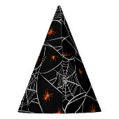 Halloween Web und Spinnen Hintergrund. Partyhütchen (Rückseite)
