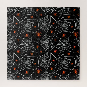 Halloween Web und Spinnen Hintergrund. Puzzle