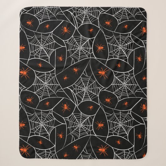 Halloween Web und Spinnen Hintergrund. Sherpadecke (Vorderseite)