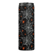 Halloween Web und Spinnen Hintergrund. Thermosbecher (Rückseite)