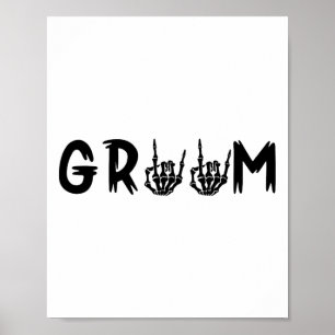 Halloween Wedding Bride Groom Skelett bis zum Tod Poster