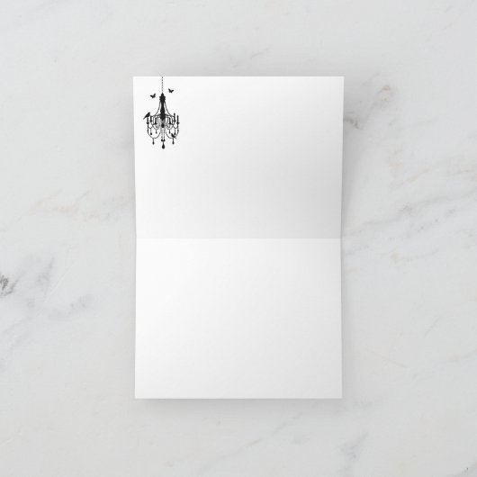 Halloween Wedding Danke, Bride von Frankenstein Dankeskarte (Innenseite)