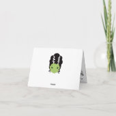 Halloween Wedding Danke, Bride von Frankenstein Dankeskarte (Rückseite)