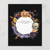 HALLOWEEN Wedding Einladende Skulls Pumpkin (Rückseite)