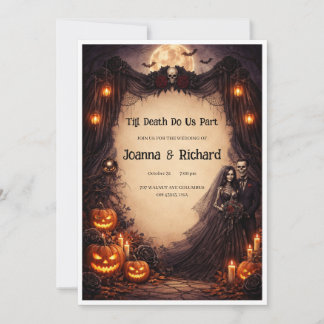 Halloween Wedding inventation. Einladung
