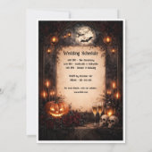 Halloween Wedding inventation. Einladung (Rückseite)