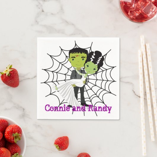 Halloween Wedding Napkin Serviette (Beispiel)