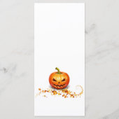 Halloween Wedding Pumpkin Wedding Menu Menükarte (Rückseite)