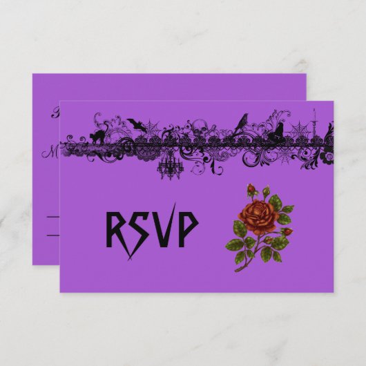 Halloween Wedding RSVP (Vorne/Hinten)