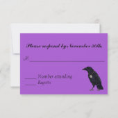 Halloween Wedding RSVP Karte (Rückseite)