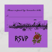 Halloween Wedding RSVP Karte (Vorne/Hinten)