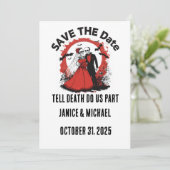 Halloween Wedding Save the Date (Stehend Vorderseite)