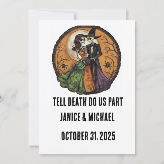 Halloween Wedding Save the Date (Vorderseite)