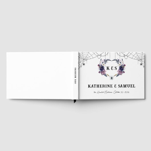 Halloween Wedding Spider Wave Gästebuch (Voll)