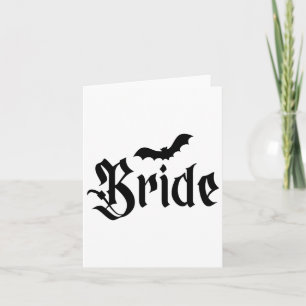 Halloween Wedding Spooky Bride Groom Couple Matchi Karte