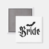Halloween Wedding Spooky Bride Groom Couple Matchi Magnet (Vorderseite/Rückseite)