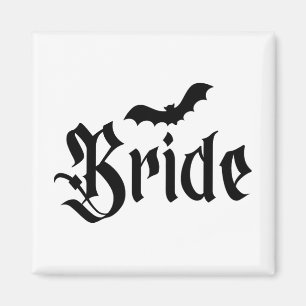 Halloween Wedding Spooky Bride Groom Couple Matchi Magnet