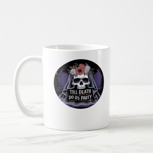 Halloween Wedding Spooky Wedding Halloween-Party T Kaffeetasse (Links)