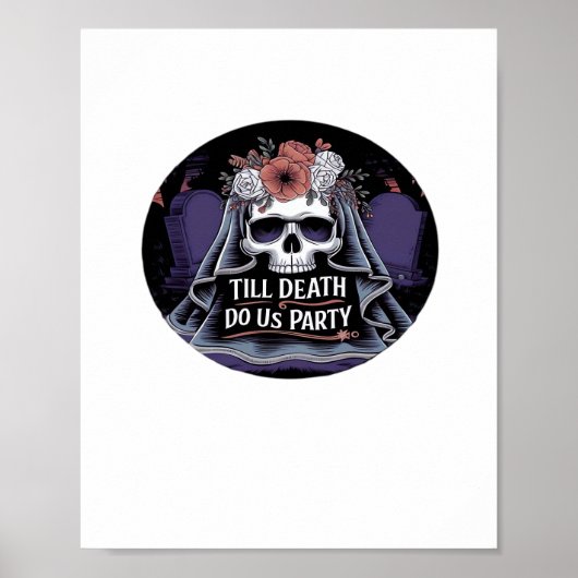 Halloween Wedding Spooky Wedding Halloween-Party T Poster (Vorne)