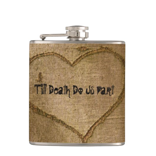 Halloween Wedding Vinyl Flask Flachmann (Vorderseite)