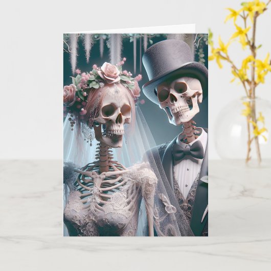 Halloween Wedple Karte (Gelbe Blume)