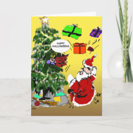 Halloween-Weihnachtskarte Feiertagskarte