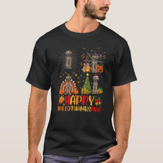 Halloween Weimaraner Hund Hallothanksmas T-Shirt