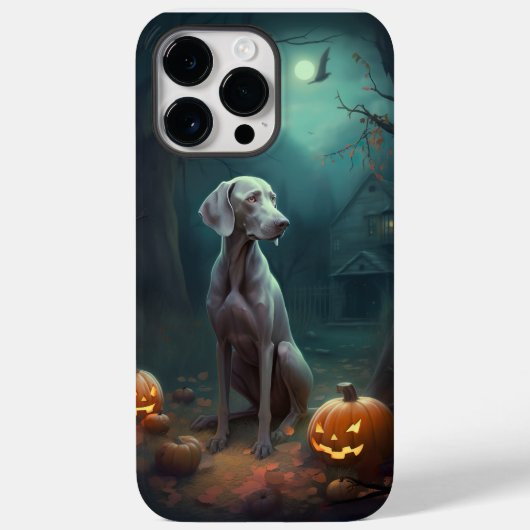 Halloween Weimaraner mit Pumpkins Beängstigend Case-Mate iPhone Hülle (Rückseite)
