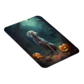 Halloween Weimaraner mit Pumpkins Beängstigend Magnet (Rechte Seite)