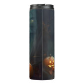 Halloween Weimaraner mit Pumpkins Beängstigend Thermosbecher (Rückseite)