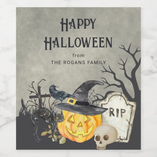 Halloween Weinetikett (Einzelnes Label)