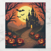 Halloween-Weinflasche Weinetikett (Einzelnes Label)
