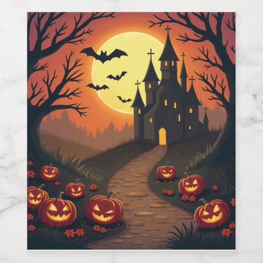 Halloween-Weinflasche Weinetikett (Einzelnes Label)